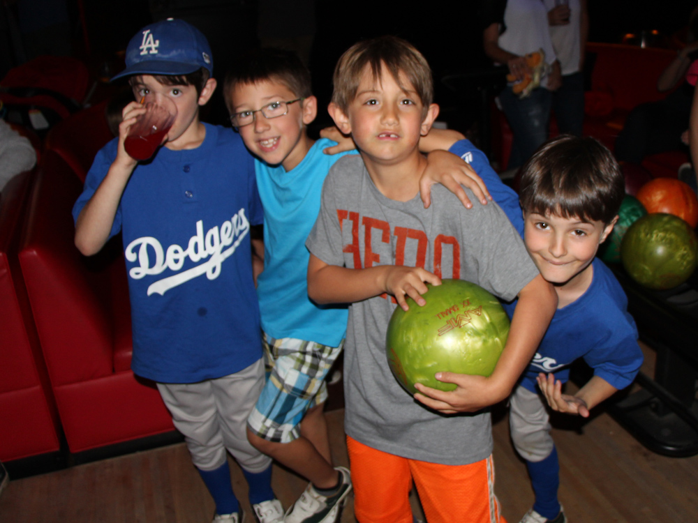 End of the year bowling party - first grade boys